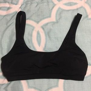 Plain black bikini top